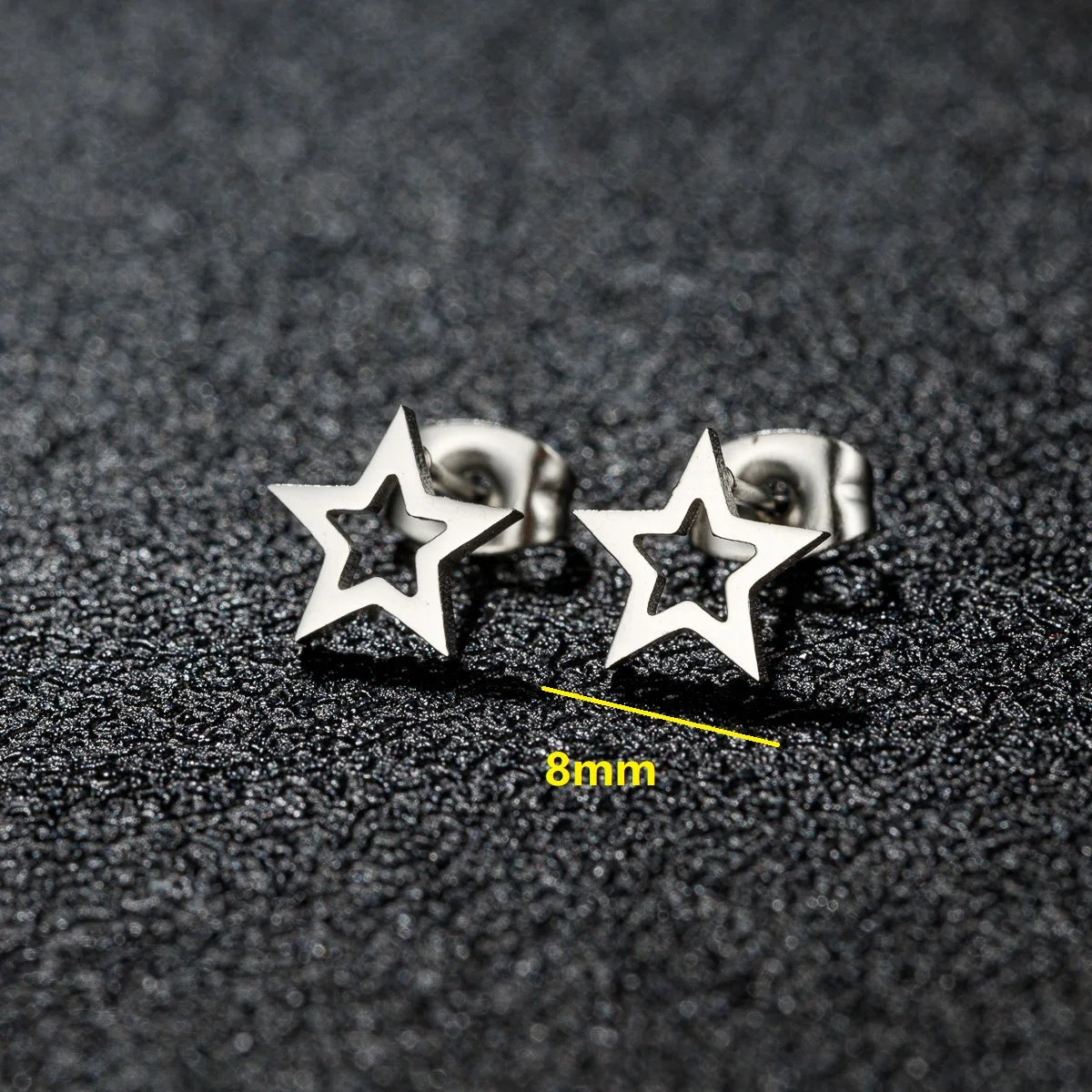 Fashion Stainless Steel Earrings Small Cute Triple Star Stud Earrings Punk Piercing Earing Women's Starry Minimalist Jewelry