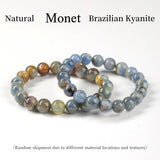JD Natural Dragon Scale Brazilian Kyanite Bracelet Iridescent Healing Stone Beads for Women  Men Unique Chakra Jewelry Gift