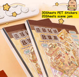 3D capybara landscape stickers, fun DIY collection for kids by HSF Marketplace