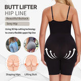 Women's tank top bodysuit shapewear with tummy control, anti-chafing shorts, waist trainer, and butt lifter