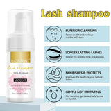 DIY Lash Extensions Kit Lashes Cluster with Lashes Shampoo Foam, Fan, Eyelash Extensions Tool Accessories for Lashes