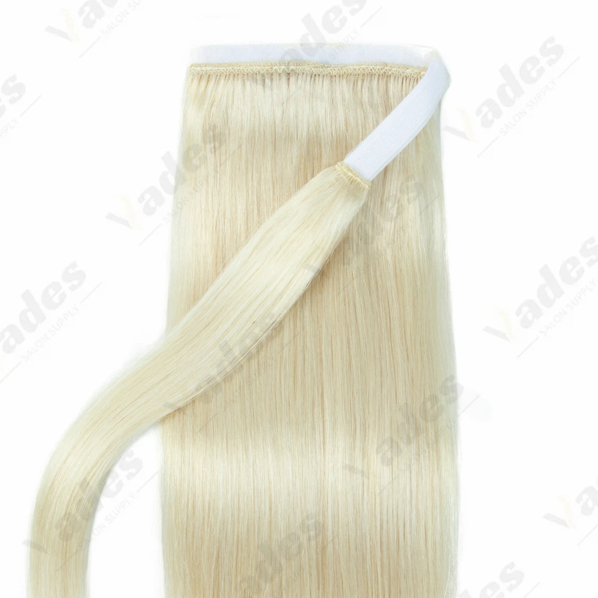 HSF Marketplace silky straight Remy human hair clip-on ponytail extension in natural style