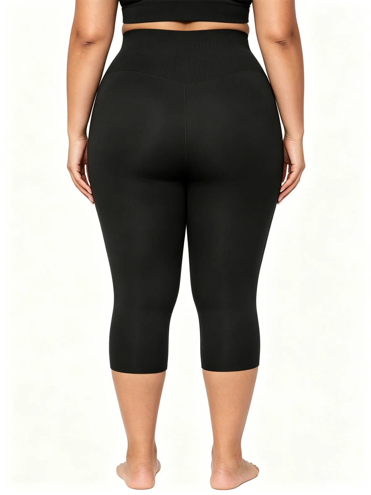 Women's plus-size seamless shapewear leggings with belly and hip sculpting design by HSF Marketplace