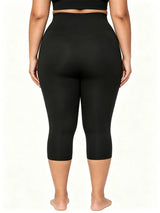 Women's plus-size seamless shapewear leggings with belly and hip sculpting design by HSF Marketplace