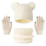 Children's winter hat, scarf, and glove set with snowflake design by HSF Marketplace