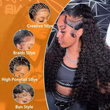250% Density 40 42 inch 13x6 Glueless Wig Deep Wave Human Hair Wigs HD Lace Wigs For All African American Women Pre Plucked Baby Hair Natural Hairline Daily Party Wedding Wear Clearance Big Discount Limited Stock