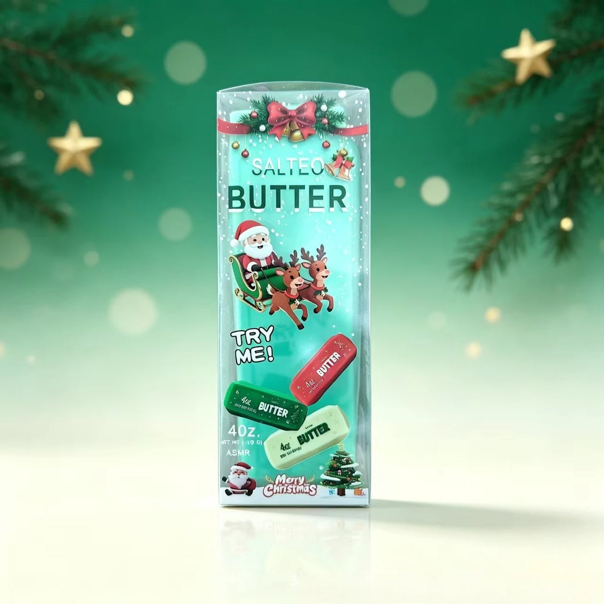 New Christmas Butter Stick Squishy Toy Building Block Fidget Toy Super Soft Slow Rising Squeeze Stress Relief Sensory Toy