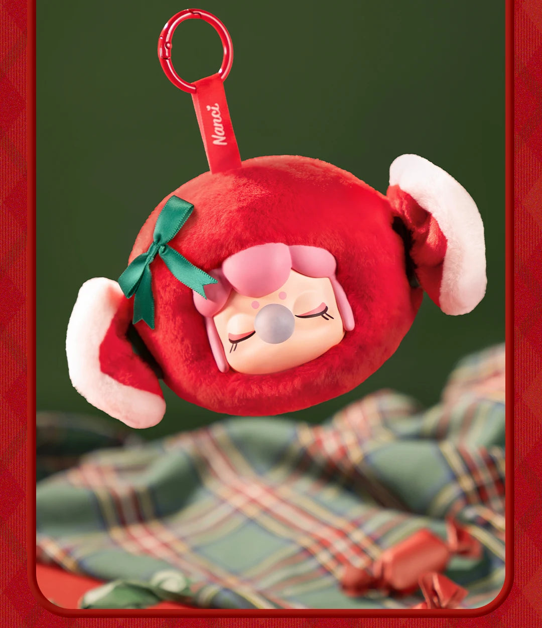 Robotime Nanci Christmas plush blind box full set of 4 festive keychain bag charms for girls