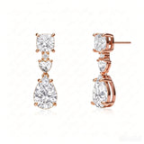 Large carat moissanite 925 silver stud earrings for women, Halloween holiday jewelry gifts