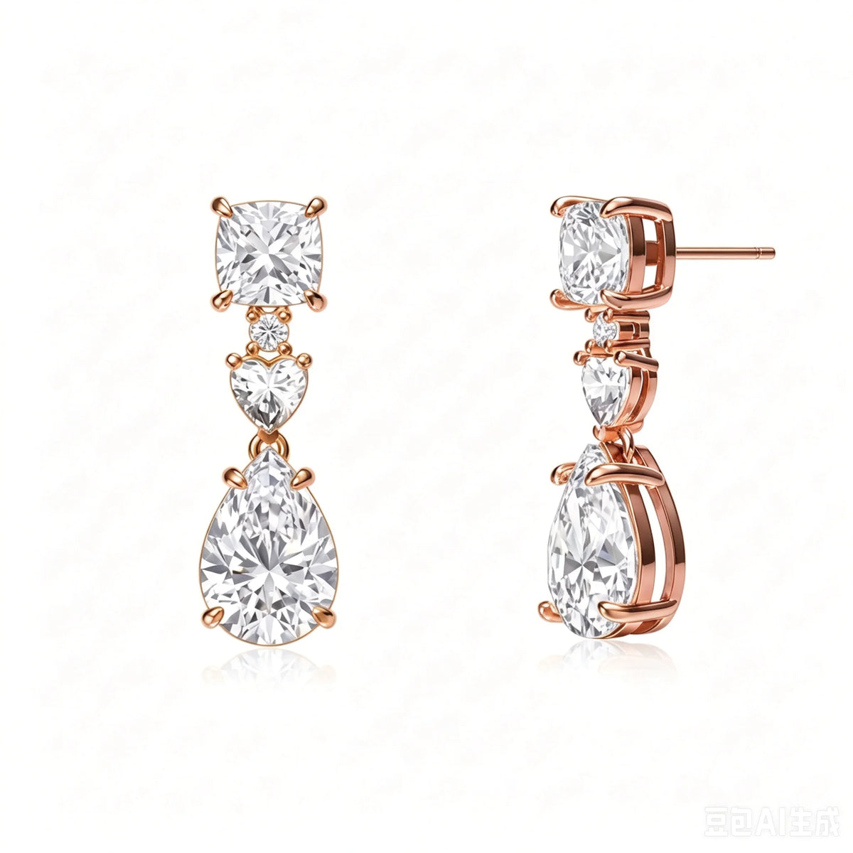 Large carat moissanite 925 silver stud earrings for women, Halloween holiday jewelry gifts