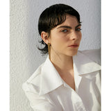 Stainless steel long tassel drop earrings with 18K gold plated charm by HSF Marketplace