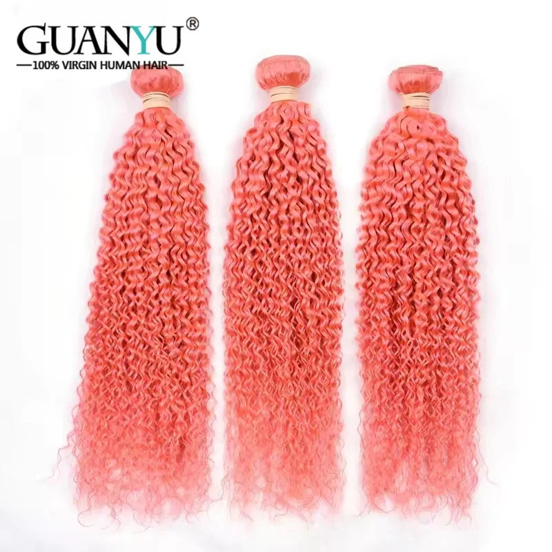 Kinky curly human hair bundles with closure for sew-in wefts by HSF Marketplace