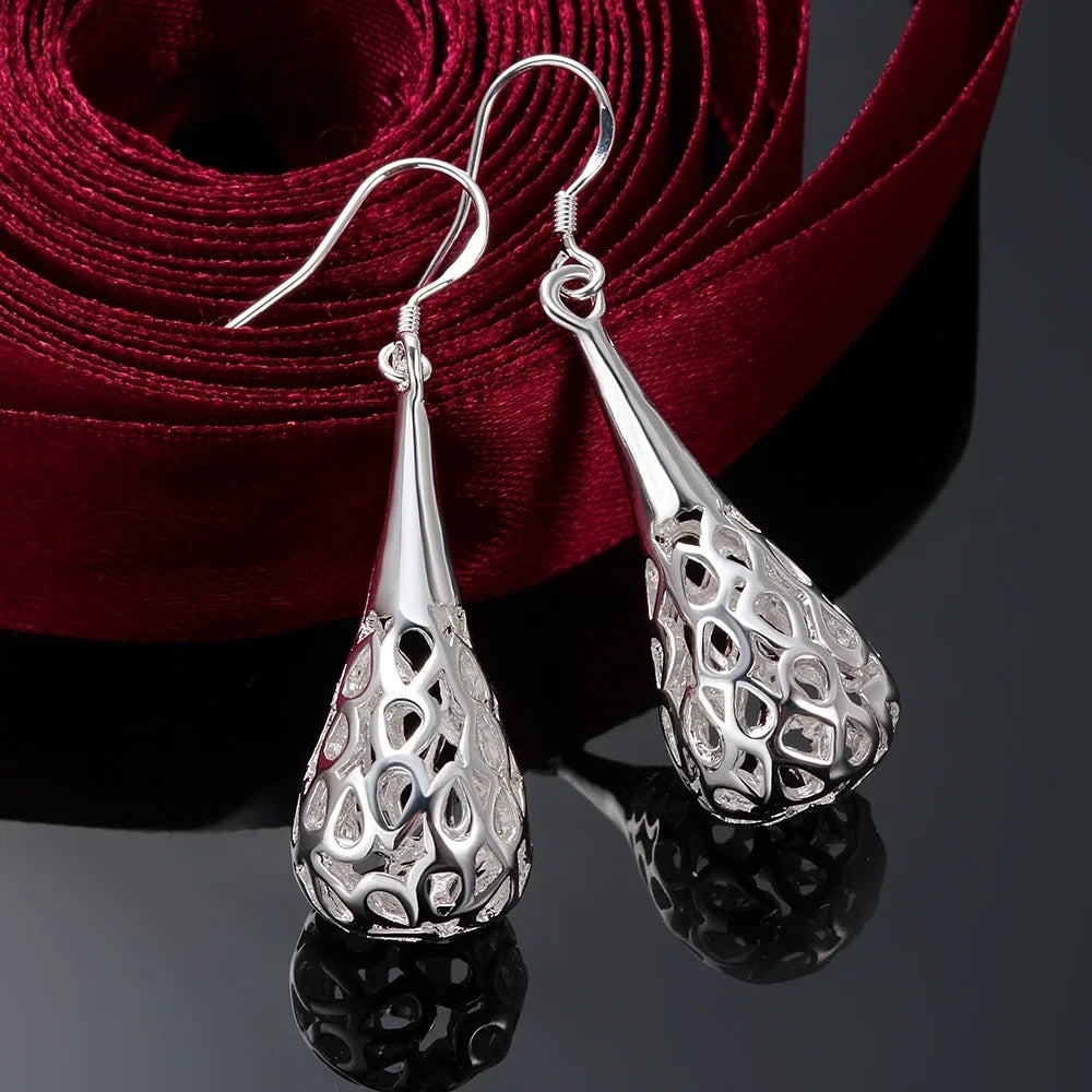 925 sterling silver hoop earrings for women, trendy elegant jewelry, HSF Marketplace brand