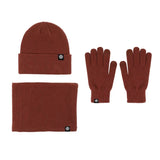 Cozy HSF Marketplace women's winter beanie hat, gloves and snood scarf set in a matching design