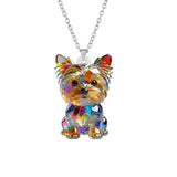 Colorful Yorkshire Terrier necklace by HSF Marketplace, featuring a detailed Yorkie pendant for dog lovers