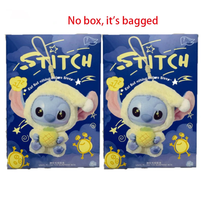 2026 Stitch plush doll blind box vinyl hanging bag, Eat Before Sleep series collectible toy gift pack