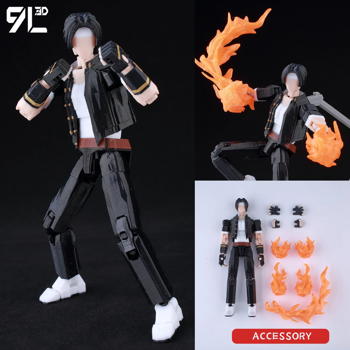3D printed Dummy13 Superman anime action figure with multi-jointed shapeshift mannequin design and red-blue costume