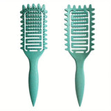 Hollow boar bristle hair brush by HSF Marketplace for defining curls and detangling tangled hair with natural shaping.
