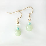 Ancient style jade earrings for girls by HSF Marketplace, elegant green jewelry pair