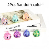 2PCS Squishy Poop Stress Relief Balls Colorful Fidget Toys for Girls Kids Easter Basket Stuffers Stress-Relieving Toy