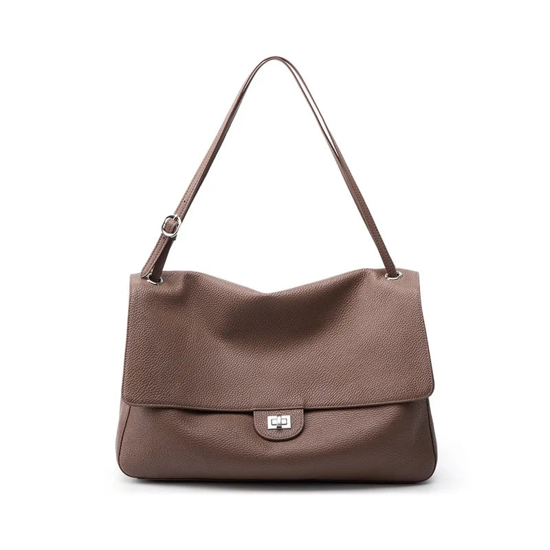 Women's luxury leather handbag by HSF Marketplace, large capacity, soft wear-resistant texture, simple trendy travel purse.