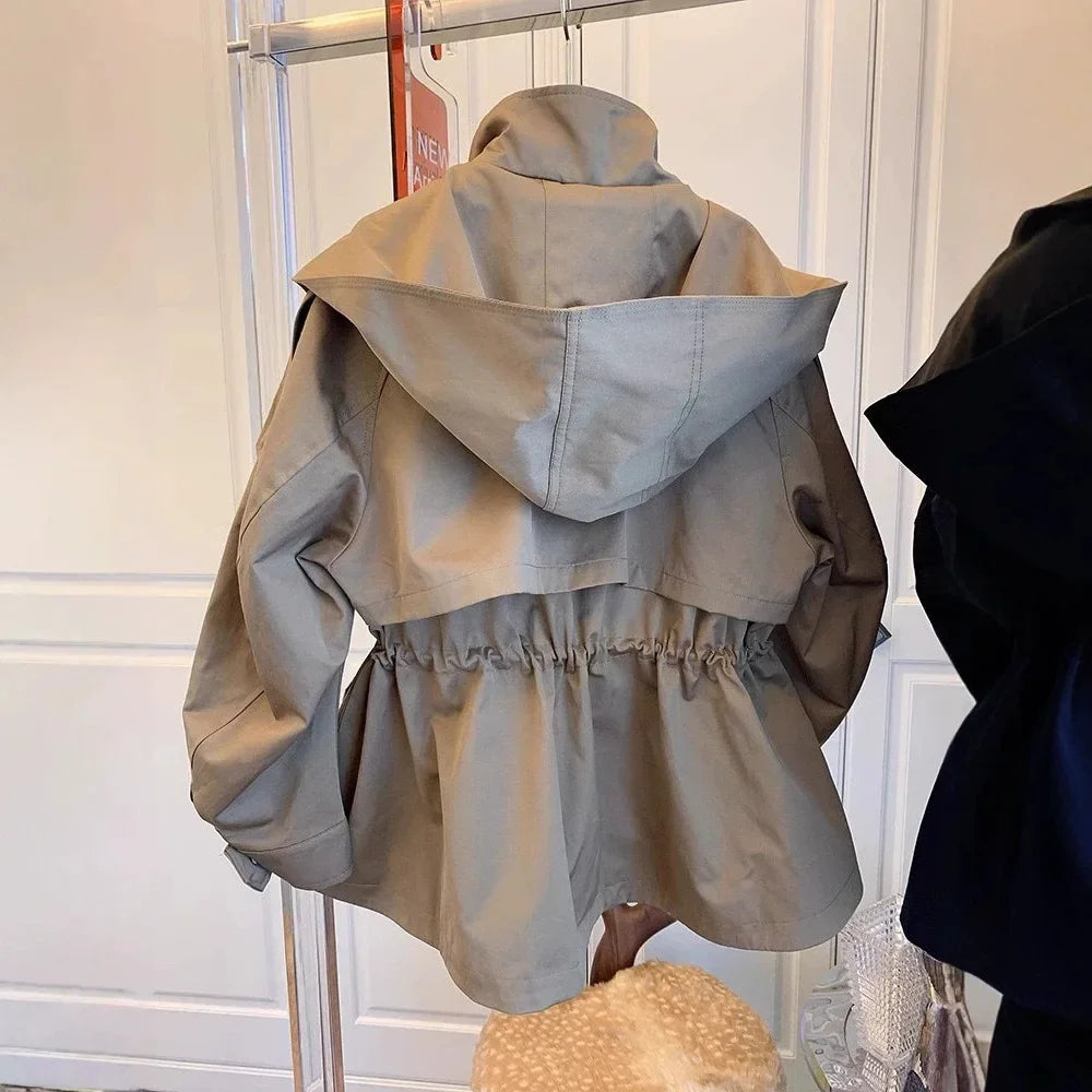 Women's HSF Marketplace fall high-neck zip jacket in trendy street style coat design