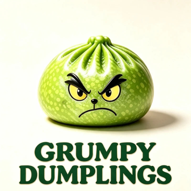 Glitter green dumpling stress relief sensory toy by HSF Marketplace for parties and gifts