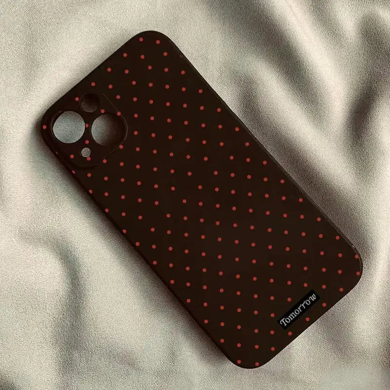 Stylish Polka Dot Phone Case for iPhone Models 11 to 18