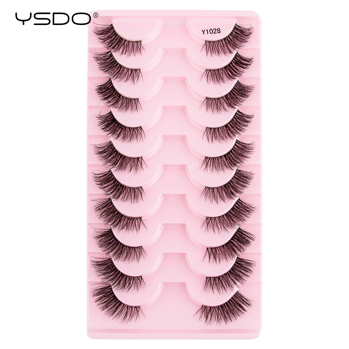 Natural half false eyelashes, 5 or 10 pairs, HSF Marketplace lash set with subtle, effortless beauty style