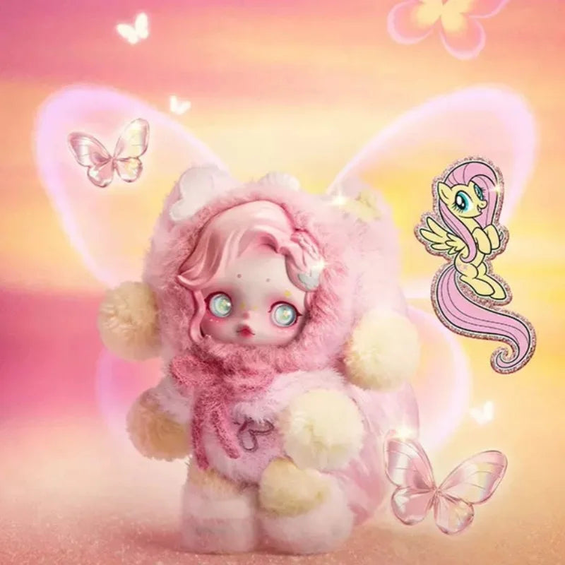 POP MART SKULLPANDA x My Little Pony plush doll pendant blind box collectible figure