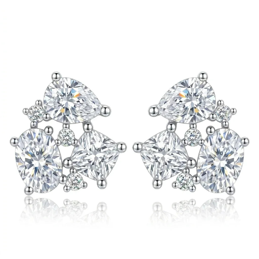 Women's 6.5CT all moissanite earrings in 925 silver by HSF Marketplace