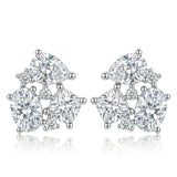 Women's 6.5CT all moissanite earrings in 925 silver by HSF Marketplace