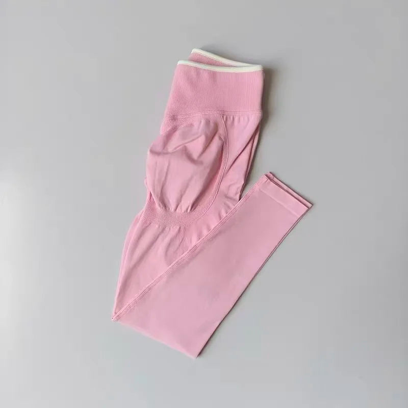 HSF Marketplace high-waisted peach butt yoga pants for women, stretchy fitted athletic leggings