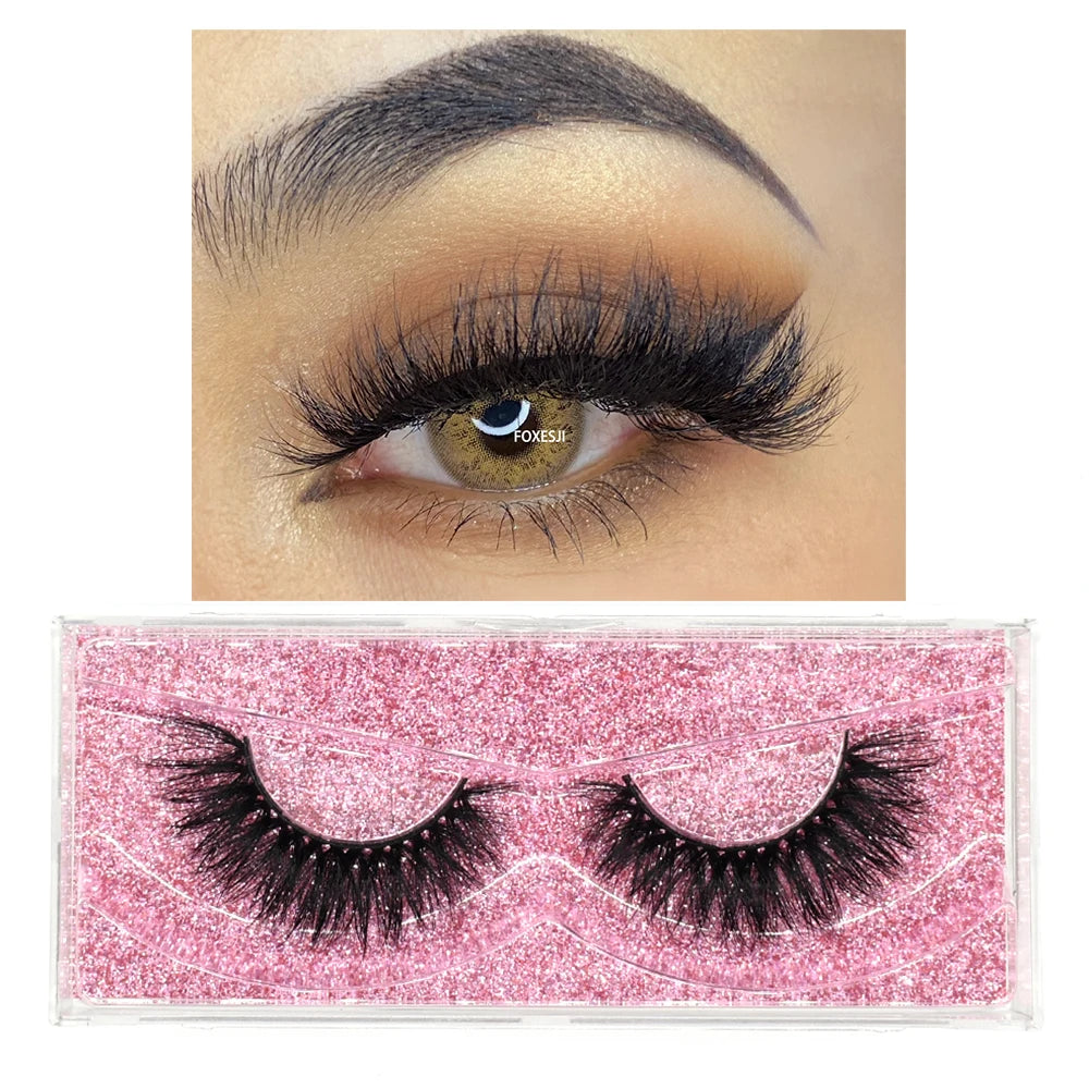 Dropshipping 3D Mink Eye Lashes Fluffy Volume Eyelash Extension Natural Wispy Full Strip Mink False Eyelashes Bulk Lash Makeup