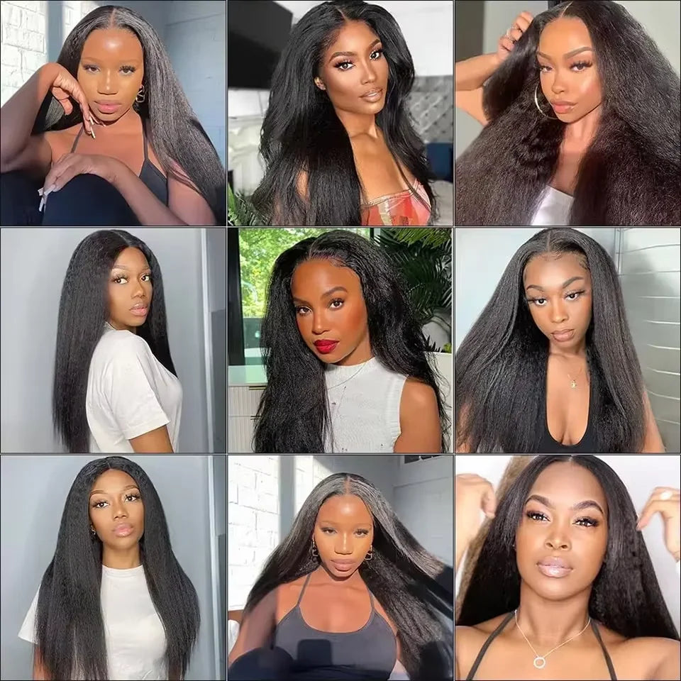 4x4 5x5 13x4 Closure With Bundles Peruvian Kinky Straight Human Hair Bundles With Frontal Invisible Melt Skin HD Lace 3 4 Bundle