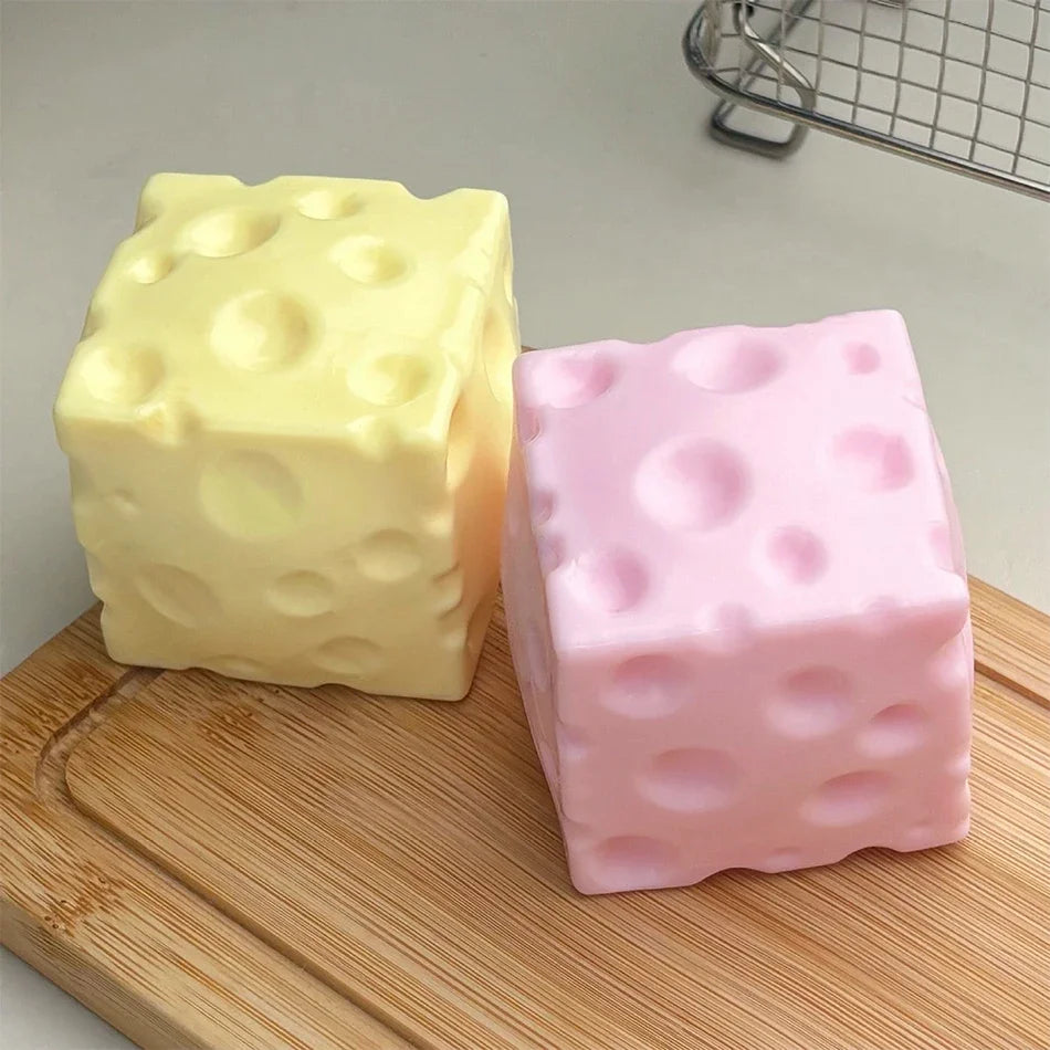 Crunchy Soft Cheese Cube Peanut Pudding Soap Corn Squishy Toy ASMR Sensory Fidget Toy Anti Stress Gift For Adults
