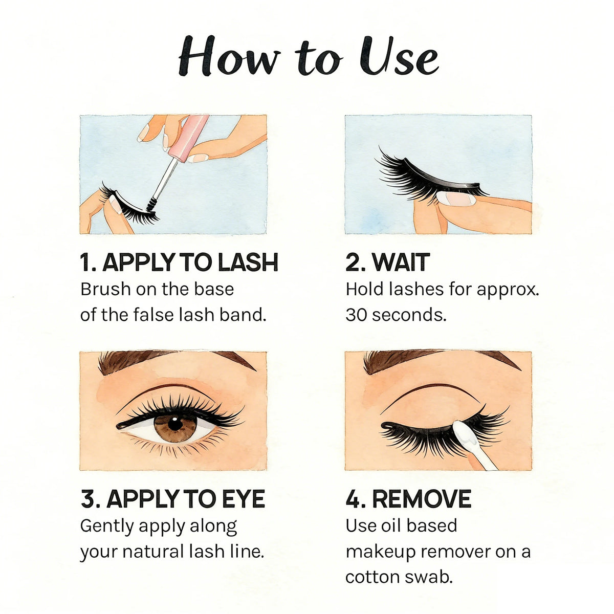 Clear Eyelash Glue Super Strong Hold Adhesive Waterproof  Long Lasting False Lash Glue Makeup Tool