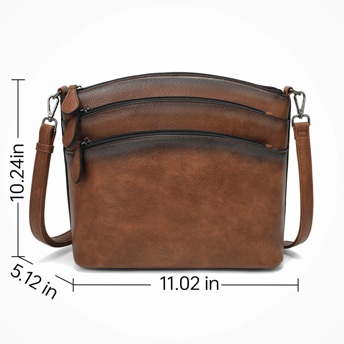 Women's HSF Marketplace shoulder bag with adjustable strap, multi-pocket crossbody purse, stylish and functional handbag.