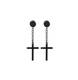 Black stainless steel stud earrings set for men and women by HSF Marketplace