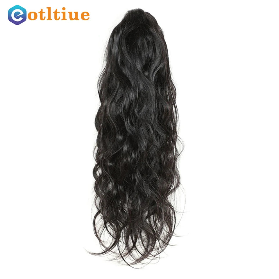 Human hair body wave drawstring ponytail extension, 8-26 inch ponytail hairpiece