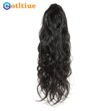 Human hair body wave drawstring ponytail extension, 8-26 inch ponytail hairpiece