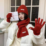 Winter knit scarf and gloves set for men and women by HSF Marketplace