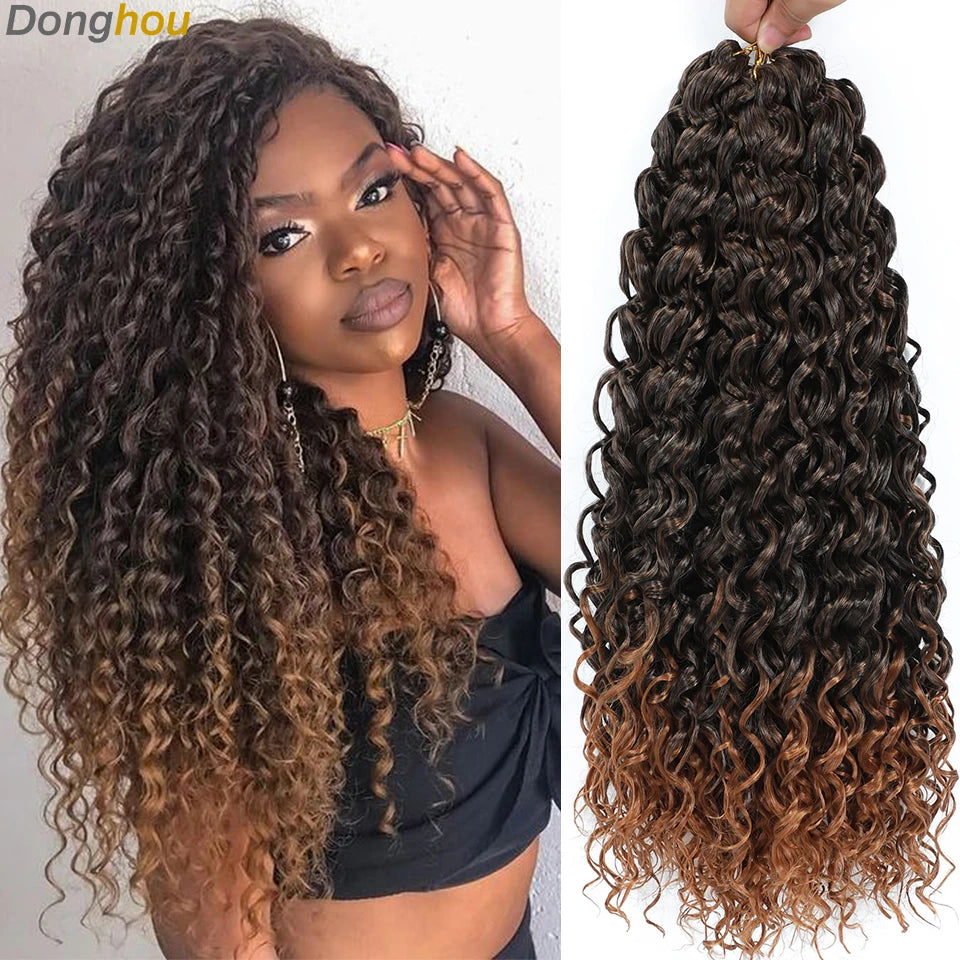 GoGo Curl crochet hair by HSF Marketplace in beach wave style for Black women