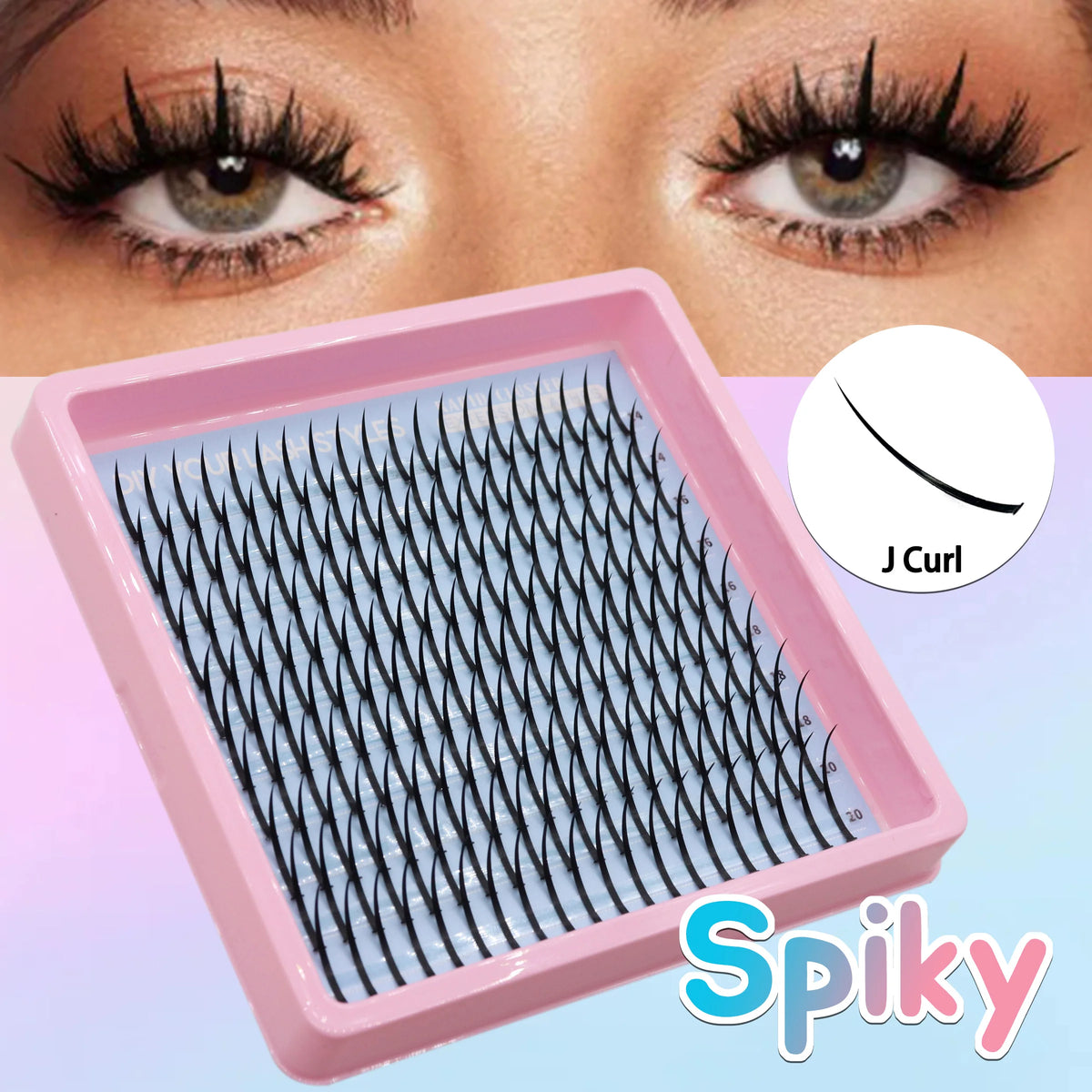 DIY J Curl Cluster Lashes for Fluffy Volume Extensions, false eyelashes by HSF Marketplace