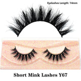 3D real mink false eyelashes, fluffy wispy short clusters by HSF Marketplace