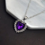 Luxury OL rhinestone crystal heart pendant necklace for women, elegant party jewelry, sparkling gift accessory by HSF Marketplace