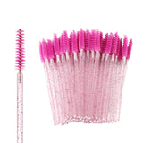 50-piece HSF Marketplace eyelash brush set for lash extensions and makeup, featuring disposable mascara wands