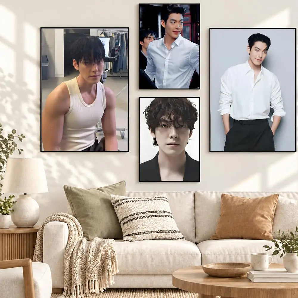 Kim WooBin celebrity portrait style poster for home decor, K-culture merch by HSF Marketplace