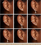 Bobisty surgical stainless steel flat back hoop earrings for sensitive ears, dainty cartilage jewelry for women