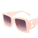 Fashion classic black women's sunglasses by HSF Marketplace featuring trendy square retro design and UV400 protection.